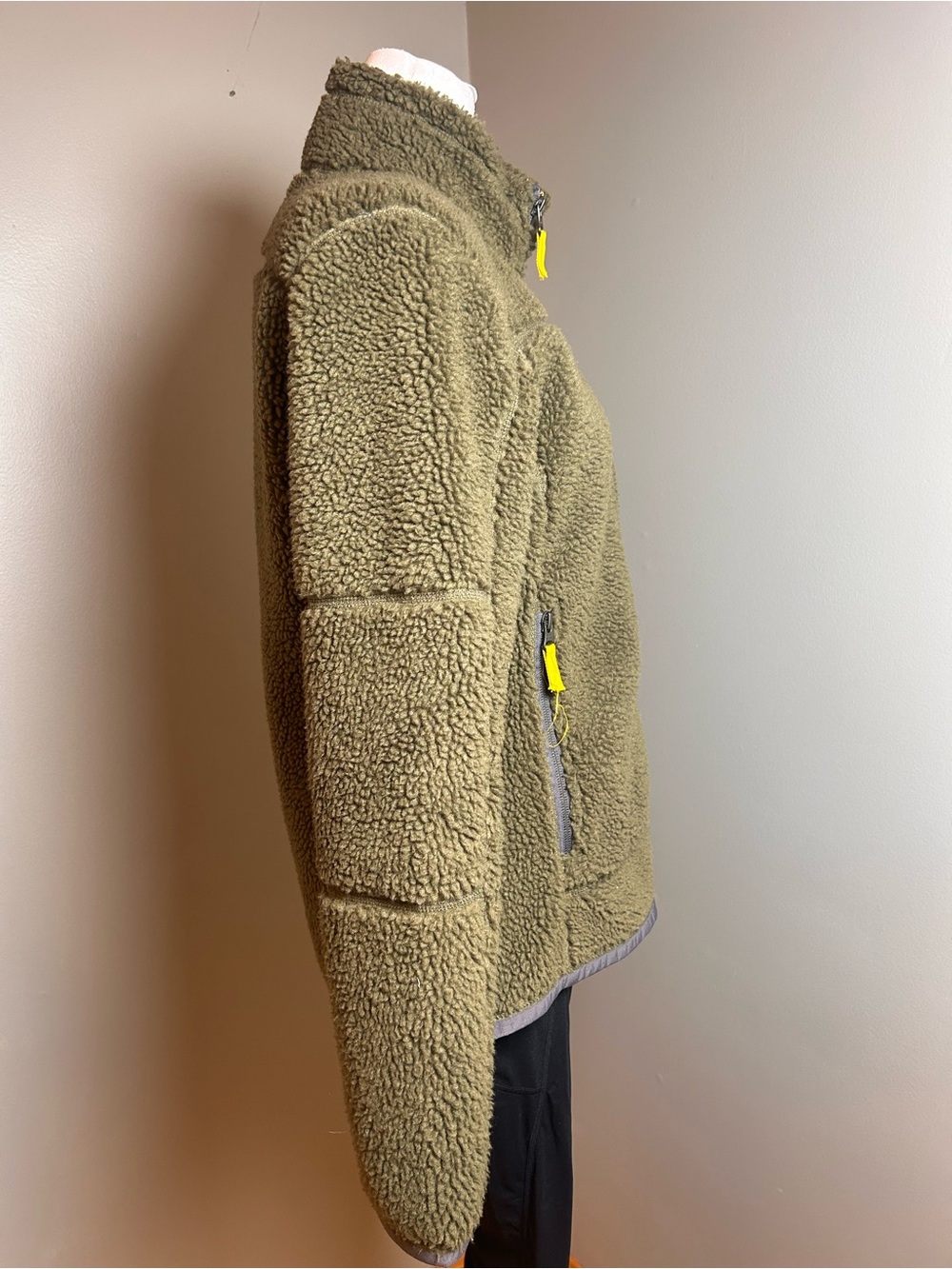 L.L. Bean Olive Green Teddy Fleece Jacket XXS - Picture 10 of 15